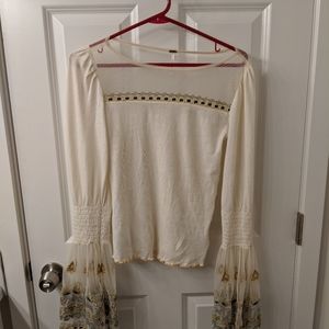 💜Bohemian Free People Lacy Top